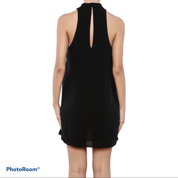 Aqua choker shift dress zipper back size small dress. - Picture 2 of 9